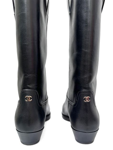 authentic Chanel cowboy boots